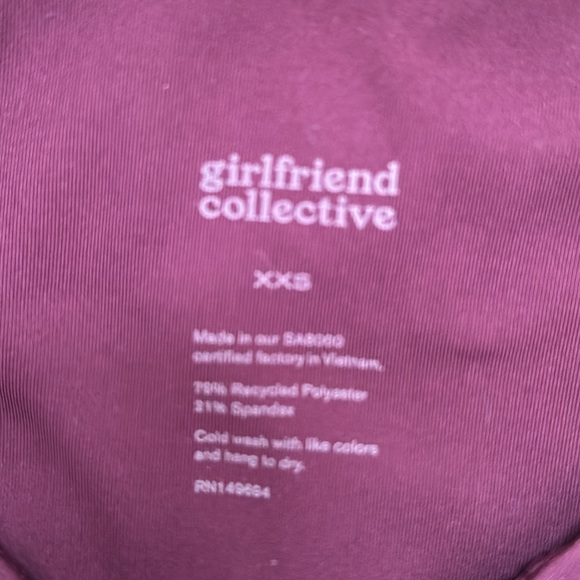 Girlfriend Collective, Purple Plum Colored Leggings,Size XXS - Picture 3 of 8